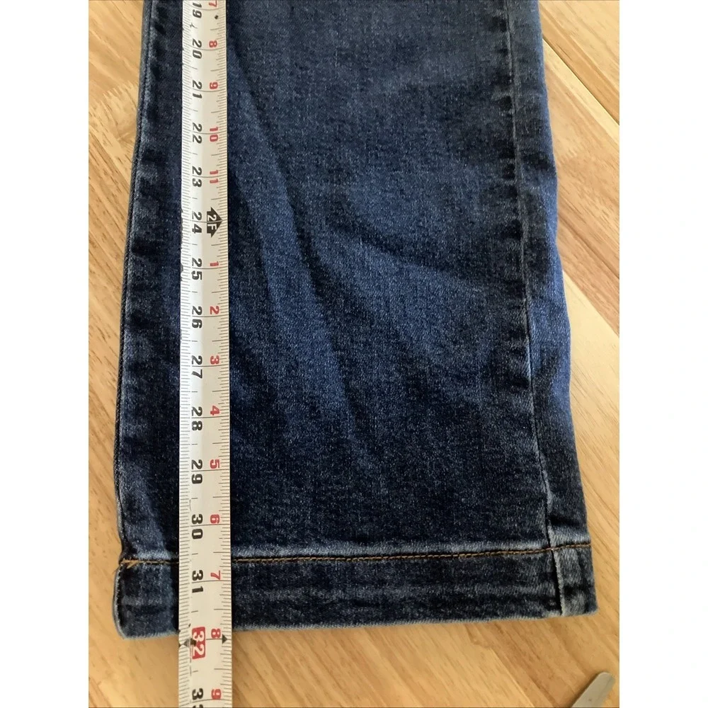 Judy Blue Wide Leg Jeans Womens 7/28 Blue Dark Wash Crop Stretch Denim